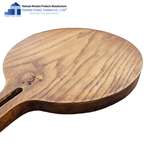 THANH TUNG THINH Wooden Round Storage <b>Rack</b> Handmade Rustic Style Standing Type <b>For</b> Living Room - Product Image 5