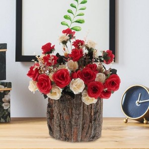 Acacia <b>Wood</b> wooden vases and flower pots OEM Custom Wholesale | Aqdus Saleem India - Product Image 4