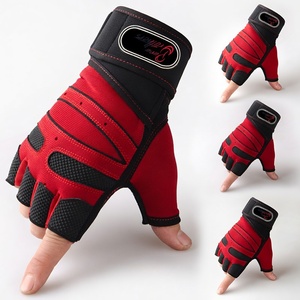 Bana Brother Anti-Slip Weightlifting Gloves with Wrist <b>Wrap</b> Rubber Palm Fitness Workout Gloves - Product Image 1