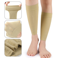 Manchons de compression pour mollets en nylon et élasthanne, élastiques, respirants, pour l'entraînement et le quotidien