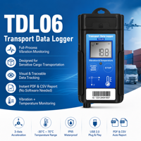TDL06 Registrador de Datos de Transporte de Alta Resistencia, Anti-Impactos, Inteligente, para Medir la Calidad del Ambiente, Temperatura y Vibración