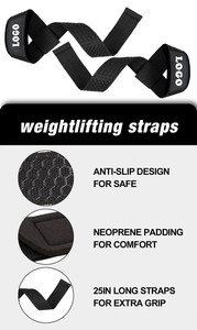 Correas de Levantamiento de Pesas Rosas Personalizadas, Correas de Muñeca Resistentes para Gimnasio, Correas de Entrenamiento de Algodón para Fisicoculturismo y Entrenamiento de Peso Muerto - Product Image 6