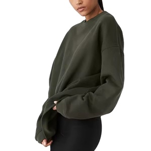 เสื้อมีฮู้ดสำหรับผู้หญิงคอกลมแขนยาวสีทึบออกแบบ2025ได้ตามต้องการ - Product Image 5