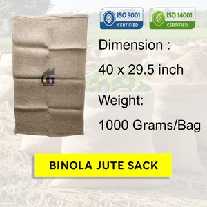 Bolsas de Yute de Grado Alimenticio Binola de 40x29.5 Pulgadas, 1000g, 100% Ecológicas, 85g por Kilo, Bolsas de Arpilla al por Mayor, Goodman Global Bangladesh - Product Image 2