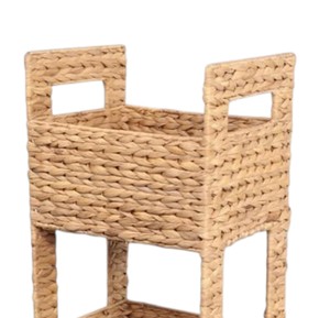 Creative Design Water Hyacinth Shelving Room <b>Storage</b> Organizer Durable Hand Crafted <b>Wicker</b> Plant Stand Home <b>Unit</b> - Product Image 3