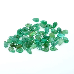 HAYAAT GEMS Émeraudes naturelles du Rajasthan, pierres précieuses facettées en forme de poire, 6x4mm, lot pour la fabrication de bijoux - 54 pièces - Product Image 3