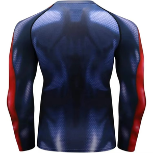 Maillot de sport respirant à manches courtes pour homme, design personnalisable, tissu Spandex/Nylon, vêtements de sport MMA, vente en gros - Product Image 4