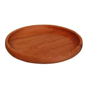 Assiette de service ronde en bois, best-seller, faite à la main, design minimaliste, vaisselle et assiettes personnalisées en promotion - Product Image 4