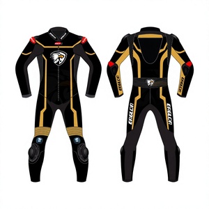 Traje de Motociclismo de Cuero Vacuno/Canguro con Diseño de Logotipo Personalizado para Hombre, Mono de Una Pieza, Impermeable, de Secado Rápido, OEM - Product Image 1