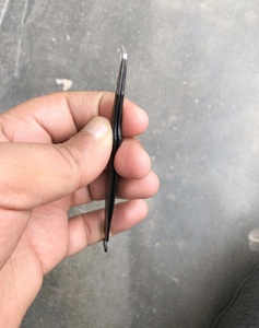 Pince à épiler en fibre d'acier inoxydable tout noir Meilleur volume Fabricant de pinces à cils Fabricant de pinces à cils - Product Image 4