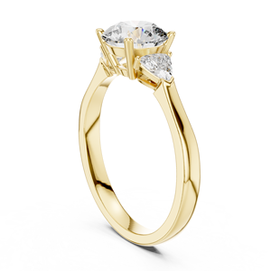 แหวนเพชรทรงกลมเพาะเลี้ยงในห้องปฏิบัติการ ทองคำแท้ 14K 18K  แบบสั่งทำพิเศษ 1.30 กะรัต รับรองโดย IGI เกรด DEF VVS แหวนครบรอบ งานจิวเวลรี่ชั้นดี ขายส่ง - Product Image 4