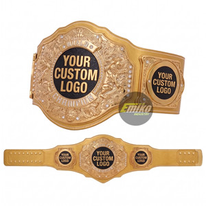 Ceinture de champion plaquée or lourde avec options de logo, couleur et taille personnalisées pour l'entraînement MMA, karaté, judo - Respirante et durable - Product Image 1
