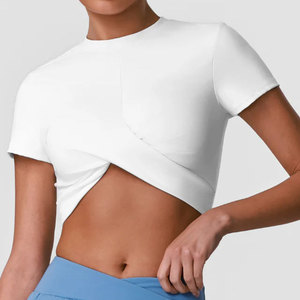 Ropa Deportiva Ligera para Mujer, 100% Algodón, para Gimnasio y Entrenamiento, Corte Ajustado, Transpirable, Cuello en V, Secado Rápido, Verano - Product Image 6
