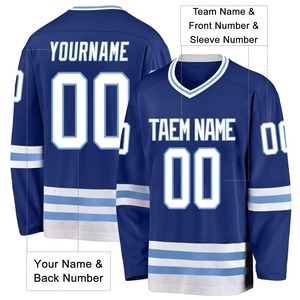Men's Premium Custom Made Ice Hockey Jersey High Quality Oversize Lightweight Anti-Bacterial Digital Printed Front V-neck OEM - Product Image 5