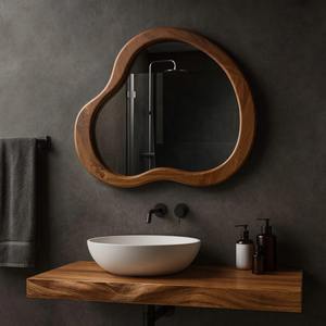 Espejo de Pared de Madera de Mango, Espejo de Pared de Madera Hecho a Mano para Decoración del Hogar, Tiendas y Boutiques, Espejo Colgante al por Mayor - Product Image 2