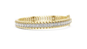 18K <b>Gold</b> Lab Grown Diamond Tennis Bracelet for Women <b>Solid</b> <b>Gold</b> Plated Link <b>Bangle</b> Wedding Party Gift Jewelry Luxury - Product Image 2
