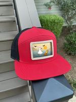 Casquette Trucker Injae Vina personnalisée avec patch en cuir PVC brodé, 7 panneaux, dos en maille, performance, sports de plein air, cyclisme, plage, snapback