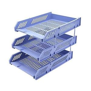HALO Organiseur de bureau empilable en plastique à 3 ou 4 niveaux pour documents A4, fournitures de bureau, vente directe usine - Product Image 3