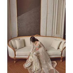Hermoso Conjunto de Top y Pantalón de Tela Transparente con Dupatta para Fiestas - Product Image 3