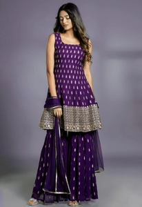 Conjunto de Salwar Kameez de Rayón para Mujer KV, Ropa Tradicional para Fiestas, Sin Arrugas - Product Image 3