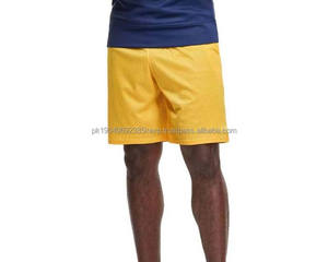 Short de basket-ball en maille jaune pour hommes short de sport respirant à séchage rapide avec logo personnalisé vêtements de sport pour entraînement de gym - Product Image 5