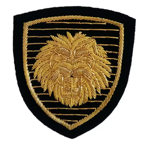 Broche de luxe indienne brodée à la main, résistante à l'eau, effet 3D en relief, avec badge en fil, noir antique et or, pour vêtements, casquettes et sacs - Product Image 6