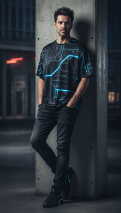 Camiseta Moderna para Hombre, Sublimada, Estilo Urbano, Casual, Holgada - Product Image 6