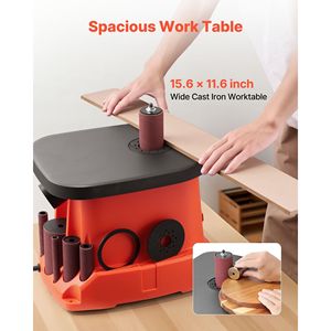 Fresatrice a mandrino oscillante 2400 RPM da banco, 6 attacchi (da 1/2 a 3 pollici), corsa 5/8 pollici, piano di lavoro in ghisa 15,6 x 11,6 pollici - Product Image 3