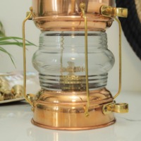 Lanterne à pétrole en laiton antique, décoration nautique et maritime, lampe à huile Leeds