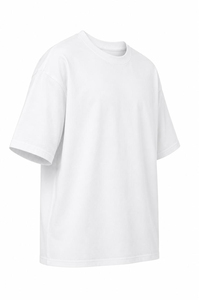 Men's Oversized Plain <b>White</b> Cotton Jersey T-<b>Shirt</b> O-Neck Short Sleeve Casual Solid Color Blank Design - Product Image 2
