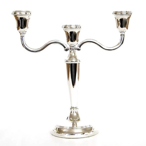 Elegant Vintage 3-Arm <b>Silver</b> Plated Candelabra Antique Style Metal Candle Holder Stand Ornate Victorian Taper <b>Candlestick</b> - Product Image 6