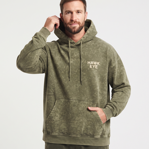 Sudadera con capucha para hombre, de algodón lavado, estilo acid wash, talla grande, hombros caídos, forro polar, estilo oversize, casual, streetwear - Product Image 3