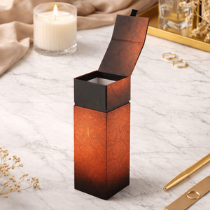 Caja de Embalaje para Botellas de Papel Kraft, Fabricada con Materiales Reciclados Duraderos |   Caja de Cartón Rígido Ecológica Marrón con Forro de Esponja para Vino - Product Image 1