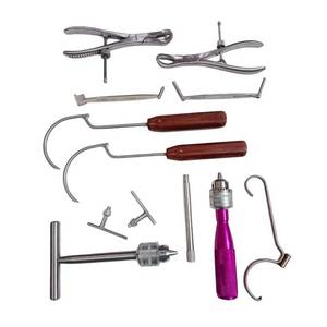 Juego de 9 instrumentos quirúrgicos veterinarios ortopédicos de acero inoxidable de alta calidad, kit de herramientas para cirugía animal - Product Image 6