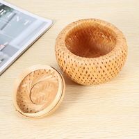 Boîtes de rangement artisanales en bambou, boîtes cadeaux avec couvercle pour cadeau, décoration minimaliste vintage, accessoires de salon