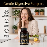 Soutien Digestif pour Adultes – Compléments Naturels à Base de Plantes – Soulage l'Inconfort Occasionnel et la Distension Abdominale – 60 Capsules Énergie