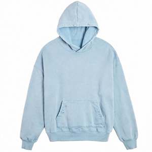 SPINE CRAFT Embroidered Cotton French Terry Casual Pocket Hoodie Autumn Wear Unisex Winter Pullover <b>Sweatshirt</b> 100% Cotton - Product Image 1