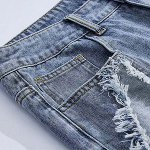 Shorts en jean déchirés pour hommes, coupe oversize ample, style streetwear Y2K, délavage vintage, coupe ample, jambe large, décontracté, effet soleil, unisexe - Product Image 6