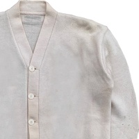 Cardigan d'hiver décontracté pour homme en laine/acrylique rouge, col en V, manches longues, boutons recouverts, style maison grecque large, vente en gros sur mesure