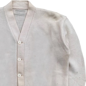 Cardigan d'hiver décontracté pour homme en laine/acrylique rouge, col en V, manches longues, boutons recouverts, style maison grecque large, vente en gros sur mesure - Product Image 5