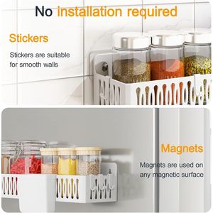 Set di 4 Grandi Organizzatori Magnetici per Spezie, Organizzatore Mobile per Frigorifero con 4 Ganci - Product Image 2