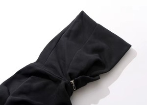 New Hoodies Men zipper Cardigan <b>Black</b> <b>Sweatshirts</b> Hip Hop Swag Style Skateboard Street Casual Hooded <b>Sweatshirt</b> Solid Color - Product Image 2