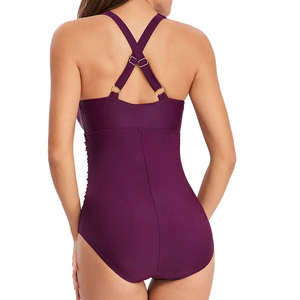Traje de Baño de Malla para Mujer, Talla Grande, Cintura Alta, Dos Piezas, Secado Rápido, Transpirable, Servicio OEM Personalizado - Product Image 3