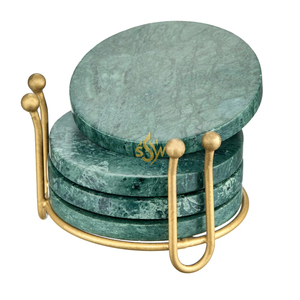 Fabricante de Posavasos de Mármol de Alta Calidad, Posavasos Redondos de Diseño, Venta al por Mayor, Posavasos de Metal Elegantes para Mesa - Product Image 1