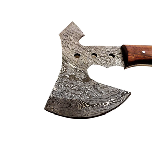 Hache artisanale en acier Damas de qualité industrielle, manche en bois, pour camping et bûcheronnage - Fournisseur de marques privées - Product Image 5