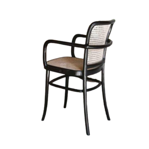 Silla de ratán Escandinava con marco de madera maciza, silla de comedor, taburete de Bar para restaurante, comedor y muebles de Bar - Product Image 1