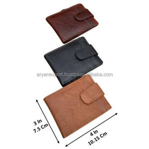 New Drop Shipping Designer <b>Men's</b> Short <b>Wallet</b> RFID Full Grain Genuine <b>Leather</b> Slim Bifold <b>Wallets</b> for <b>Men</b> <b>Cards</b> Holders <b>Wallets</b> - Product Image 2
