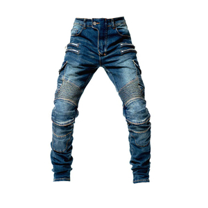 Nouvelle Arrivée - Jean de Sport Homme CE Protecteur Style Plissé Biker en Coton Personnalisé pour la Course - Product Image 3
