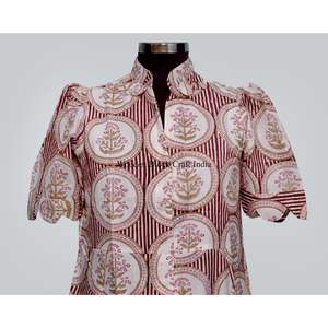 ชุดเดรสแม็กซี่ผ้าฝ้ายพิมพ์ลายดอกไม้ดิจิทัลแบบแฮนด์บล็อก สวยงามและสวมใส่สบาย เหมาะสำหรับผู้หญิง สวมใส่สบายๆ ในชีวิตประจำวันหรือไปงานปาร์ตี้ - Product Image 2