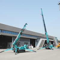 Grue araignée électrique diesel portable CE EPA, équipement de levage télescopique pliable, grue araignée de 5 tonnes